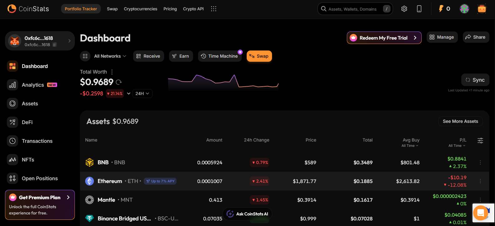 CoinStats Dashboard