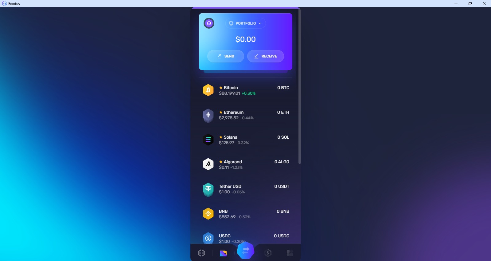 Exodus Wallet Chrome browser
