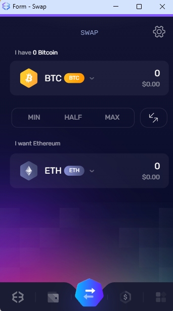 Exodus Wallet swap