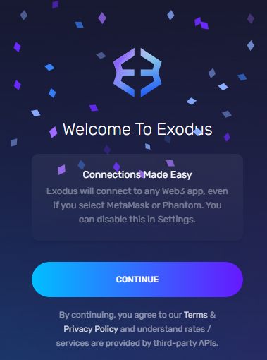 create an exodus wallet