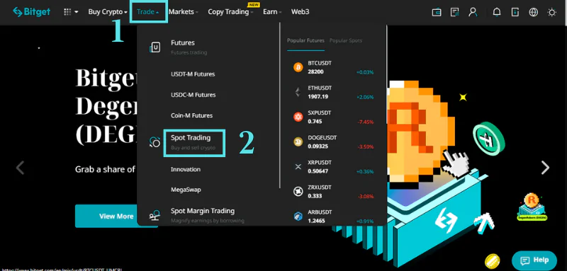 Step #2: Head Towards Spot Trading