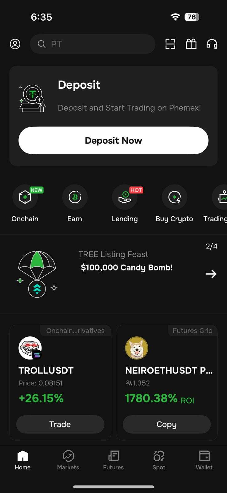 Phemex Mobile App