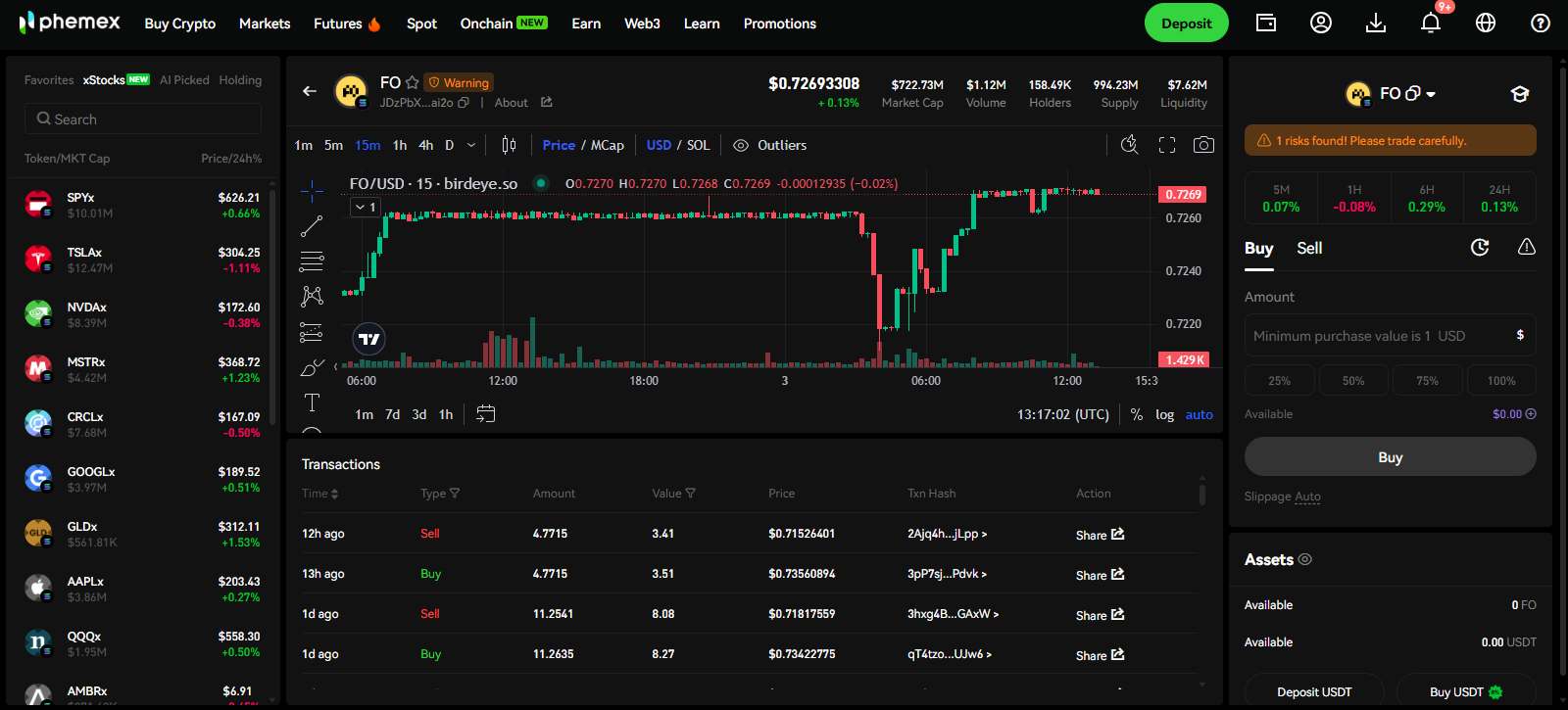 Phemex Onchain Trading