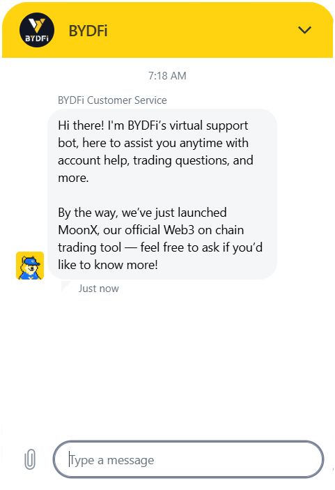 BYDFI chat
