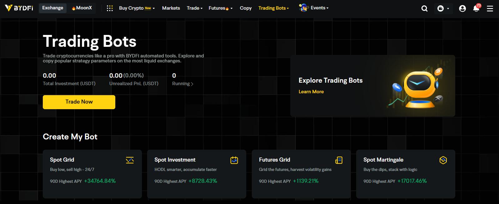 BYDFi Trading Bots