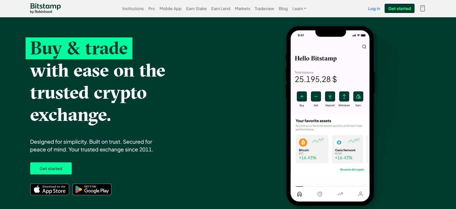 Bitstamp Homepage