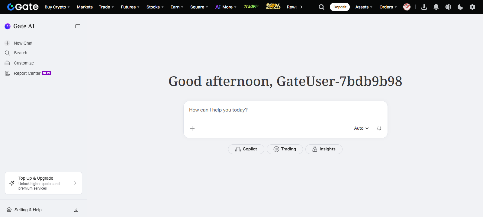 Gate AI interface