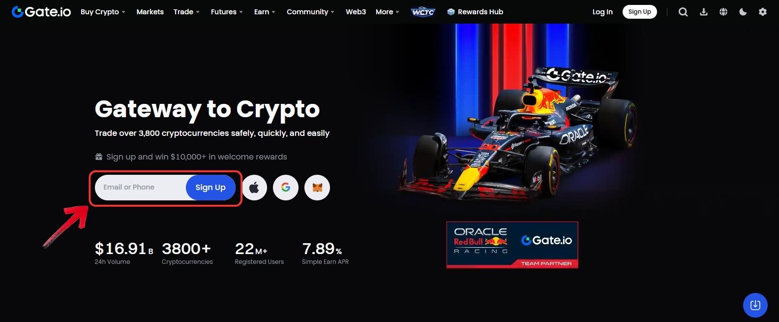 Gate.io Sign up