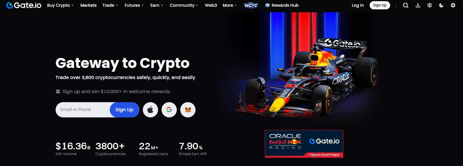 Gate.io homepage