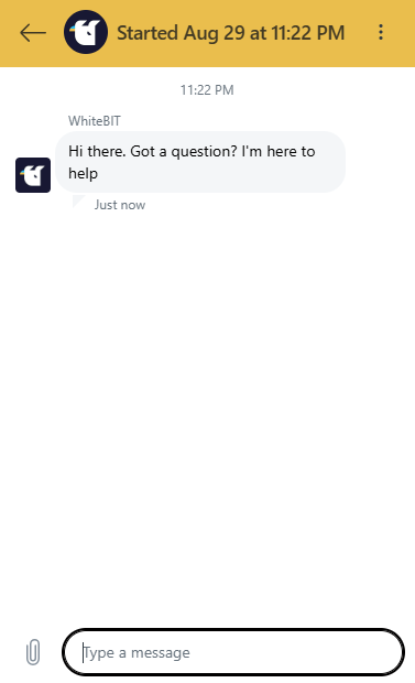 WhiteBIT Online Chat