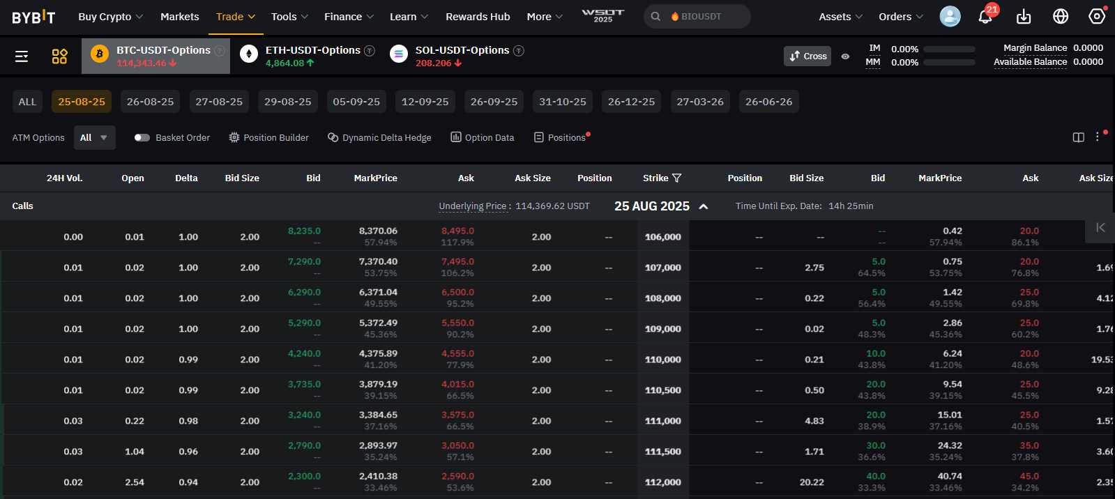 Bybit Options Trading