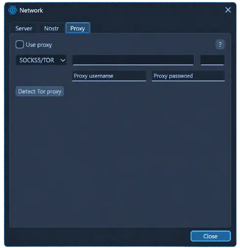 Custom Server and Tor in Electrum Wallet