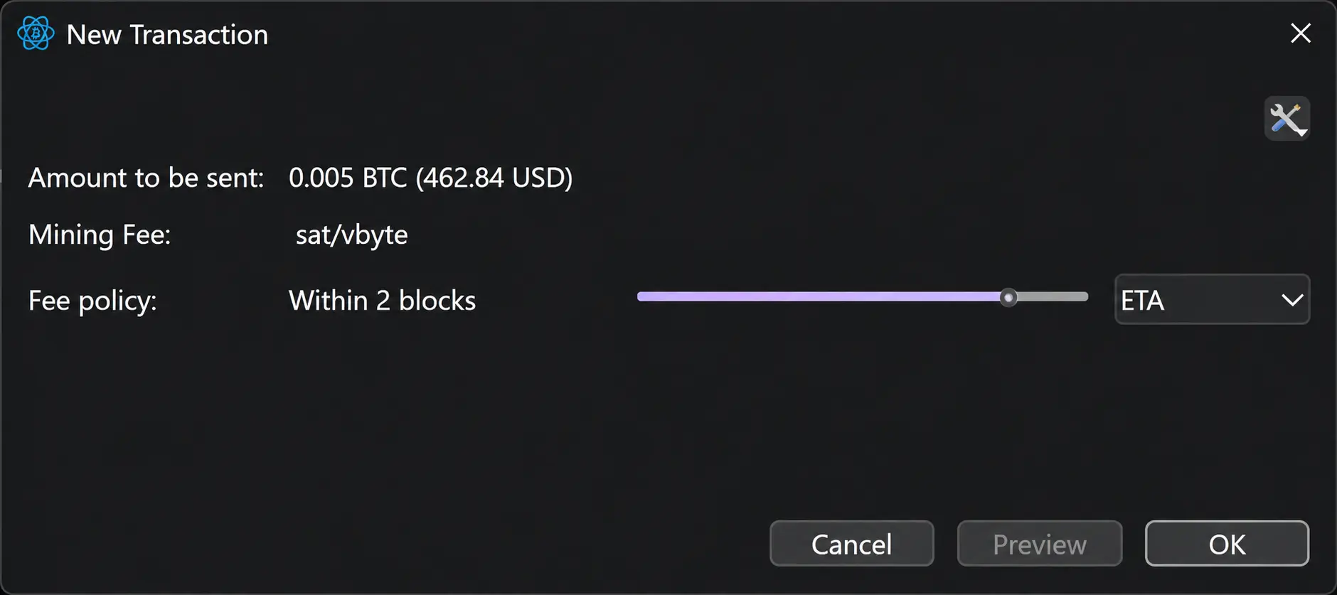 Electrum Wallet fee control