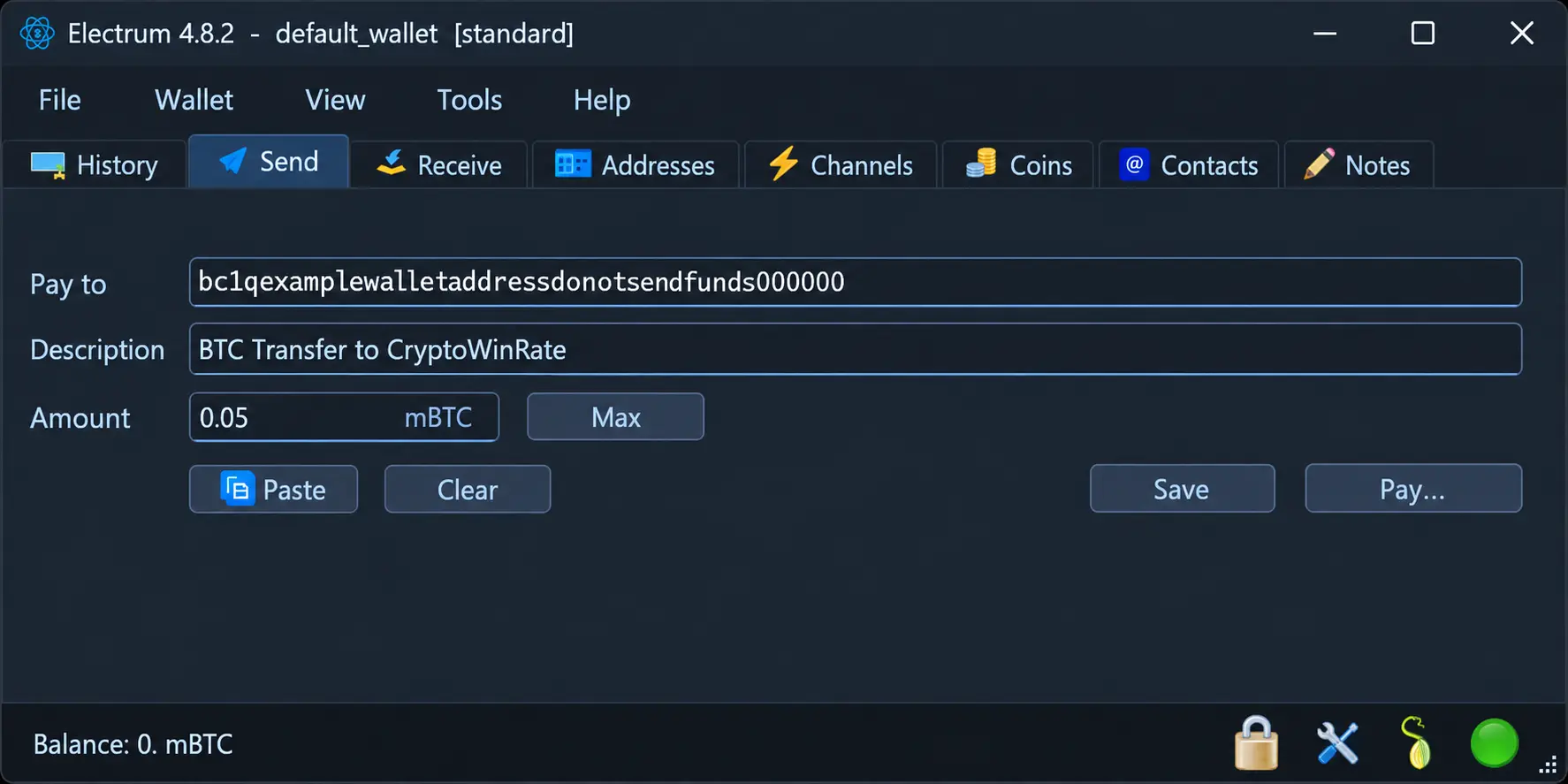 Electrum Wallet send and receive