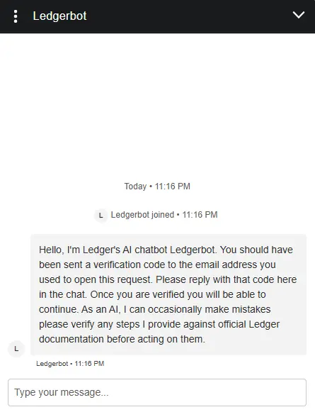 Ledger Live Chat