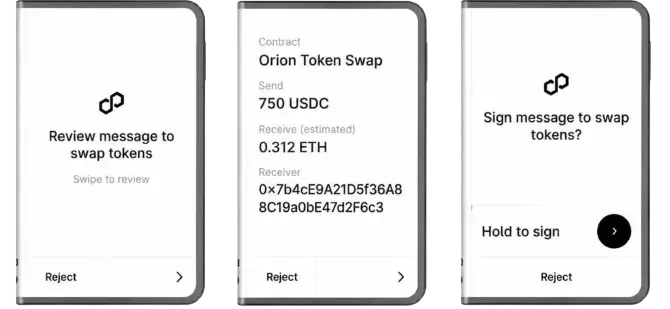 Ledger Stax Clear Signing feature