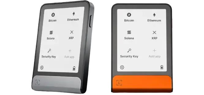 Ledger Stax Graphite and BTC Orange