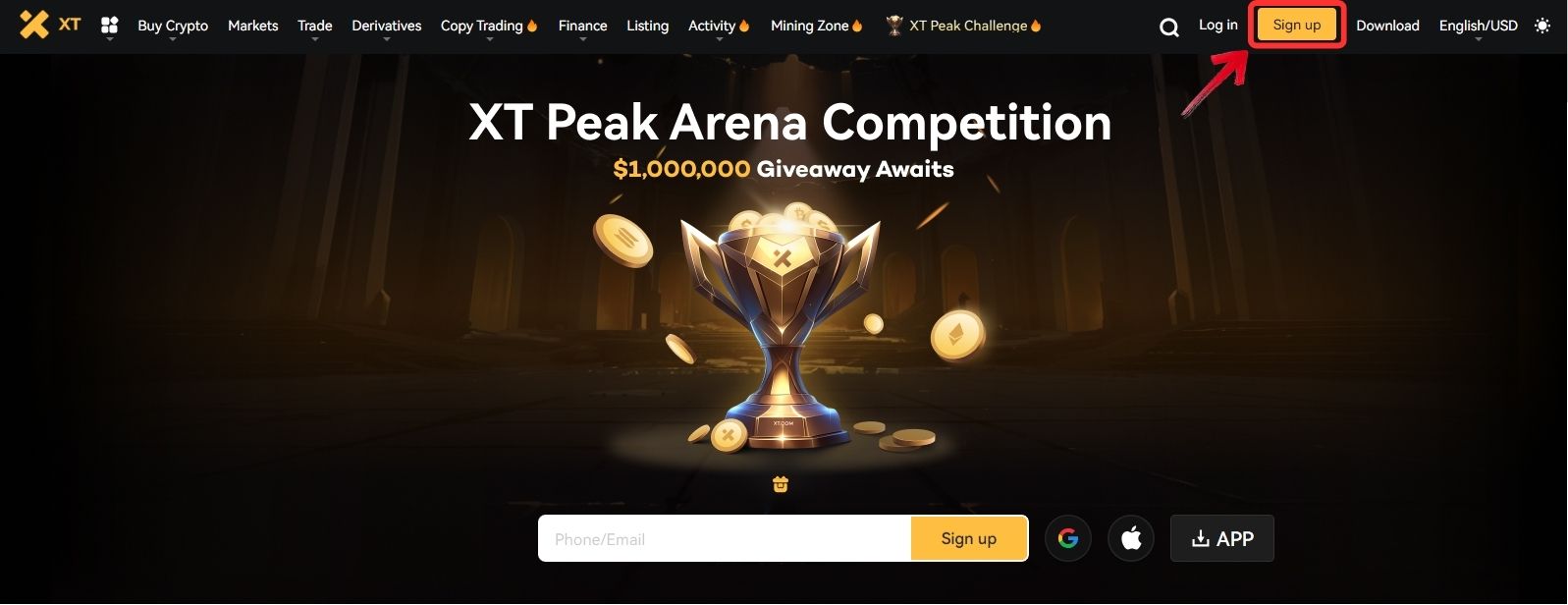 XT sign up