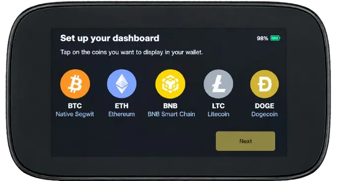 Add coins on ZERO wallet dashboard