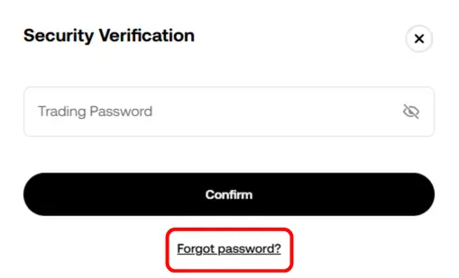Forgot KuCoin trading password