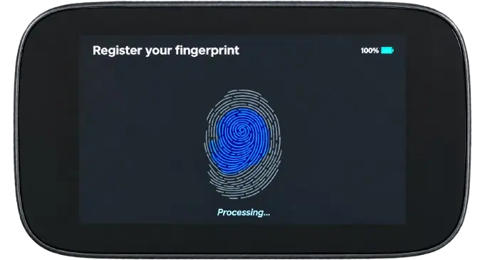 NGRAVE ZERO Fingerprint security setup