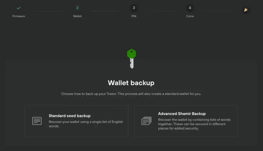 Trezor Model T backup options