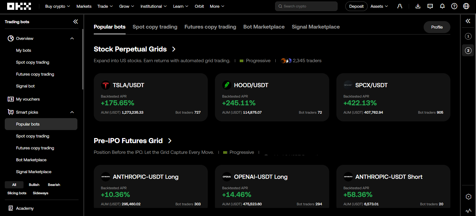 OKX Trading bots