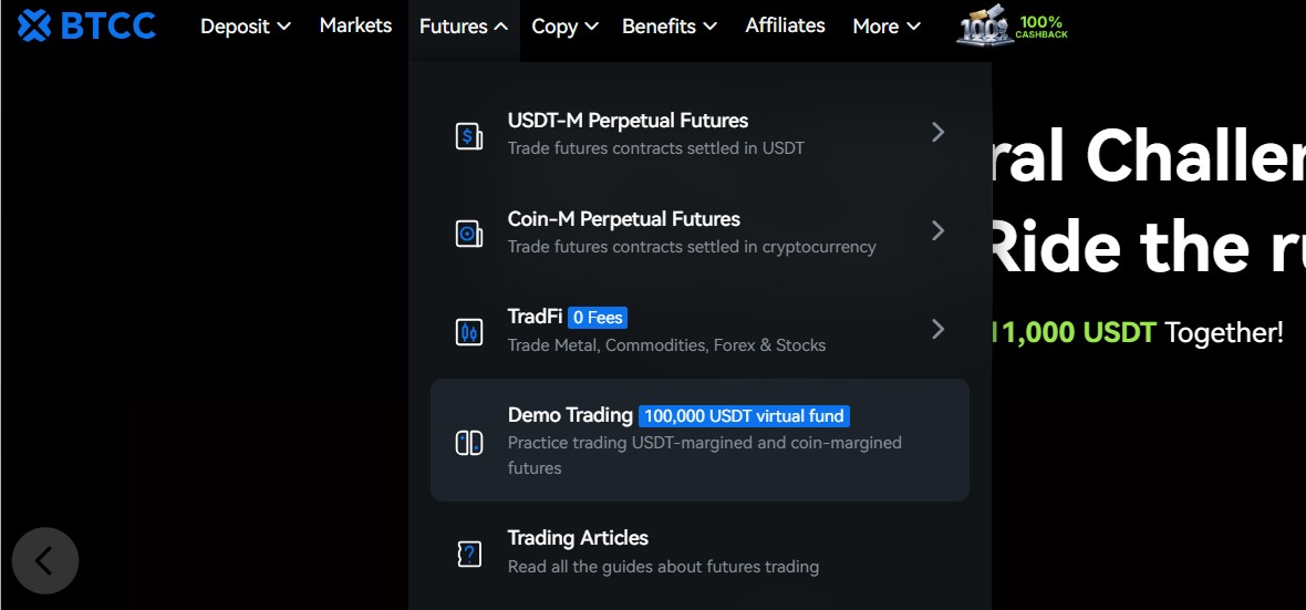 BTCC Demo Trading