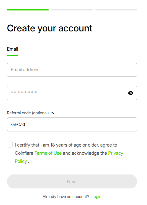 Coinflare referral code