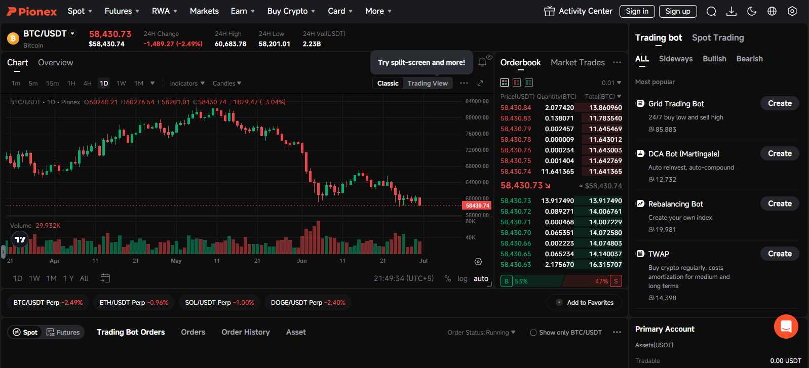 pionex trading bot