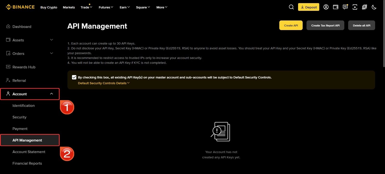 Binance API Management