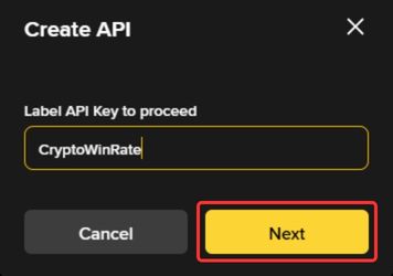 Name Binance API key