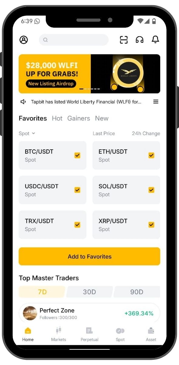 Tapbit Mobile app
