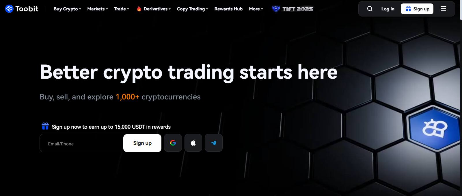 Toobit Homepage Aug 2025