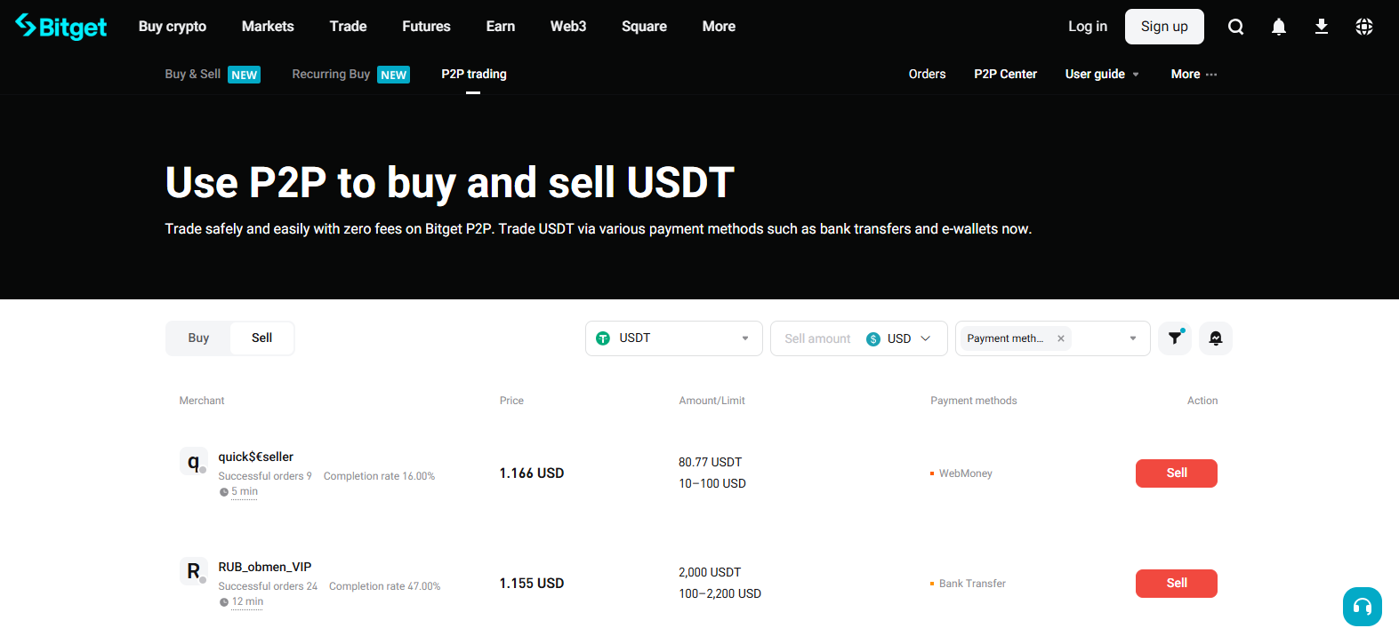 Bitget P2P Trading