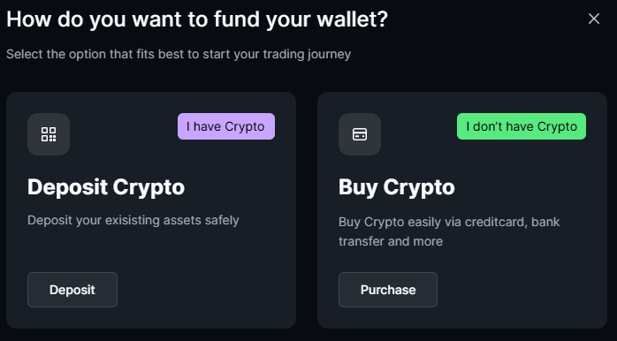 LeveX Deposits and Withdrawals
