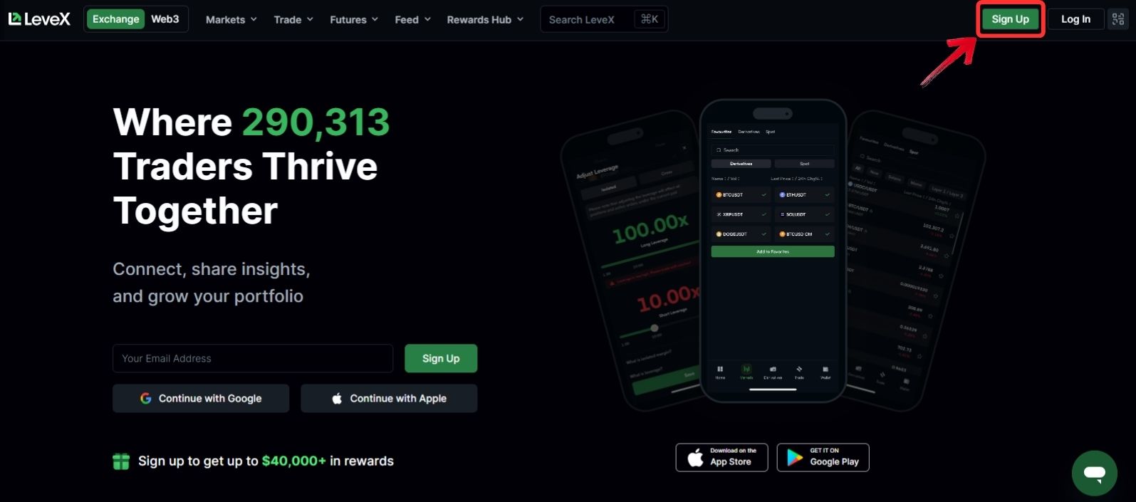 LeveX Sign up