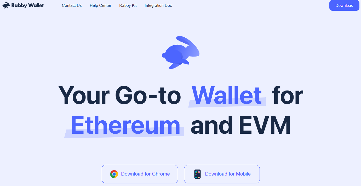 Rabby Wallet Homepage