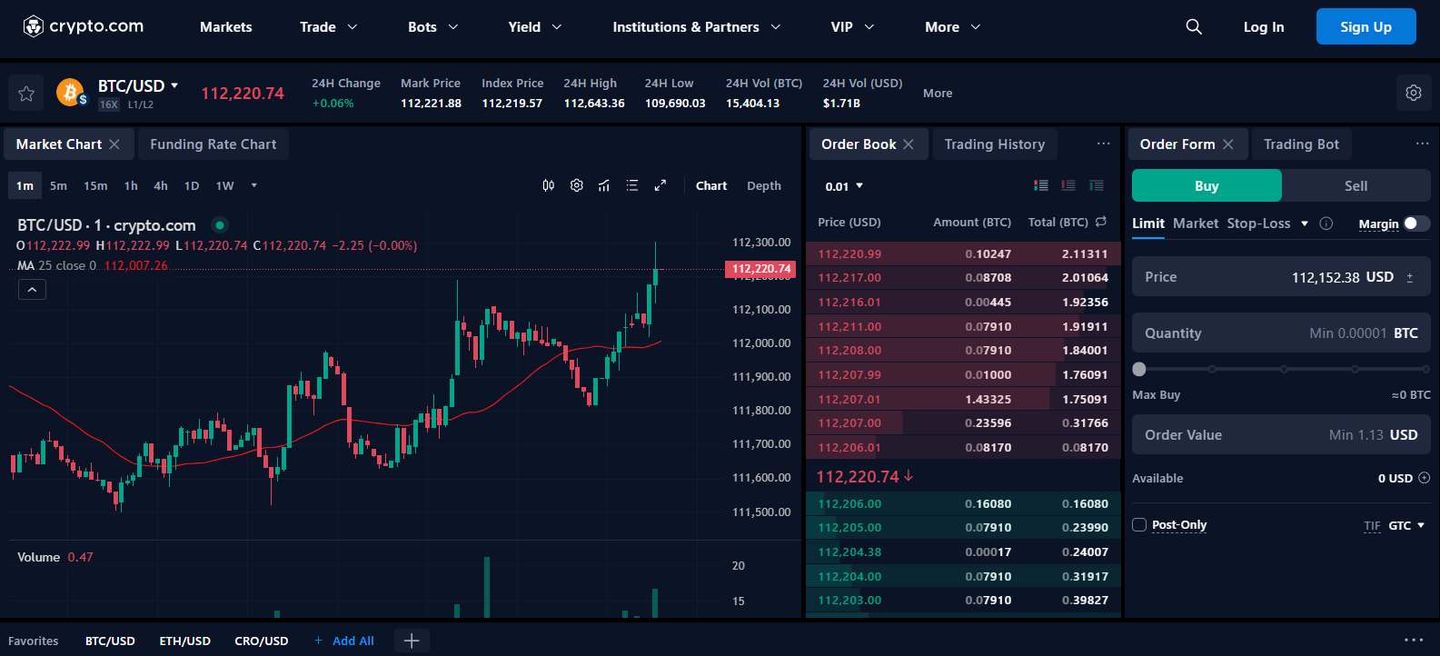 Crypto.com Spot Trading