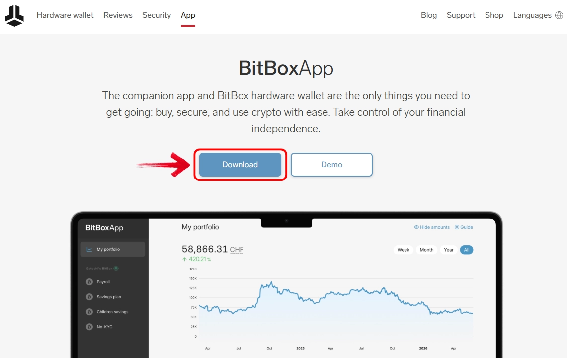 download Bitbox02 app
