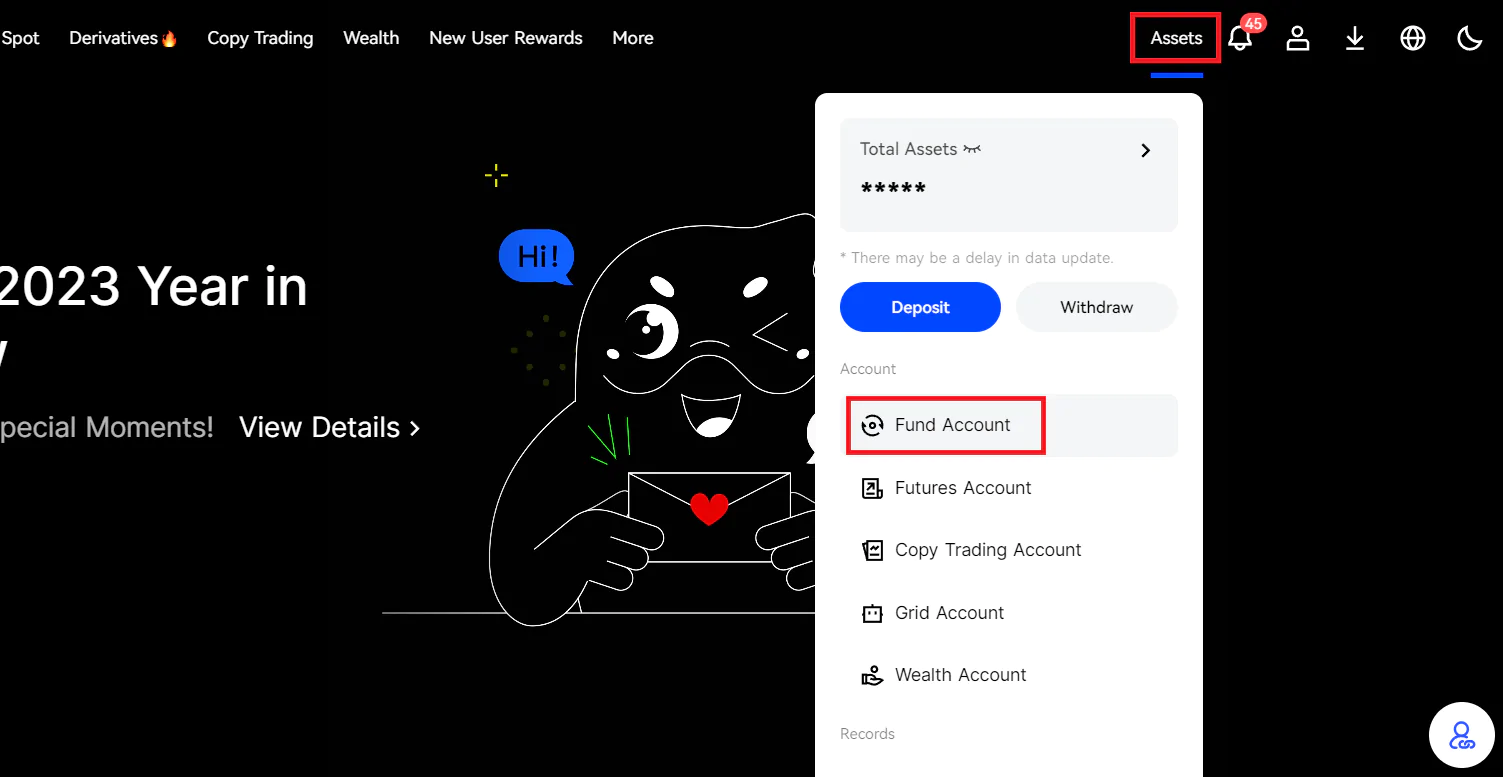 BingX Review 2026: Fees, Features, Facts & More: Go to your Assets