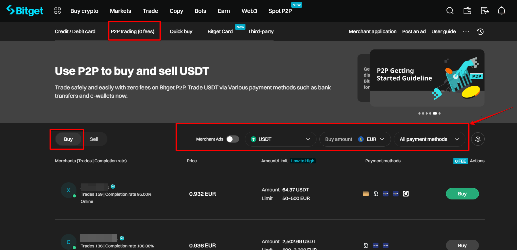 How to Buy Crypto Using Bitget P2P Trading (2)