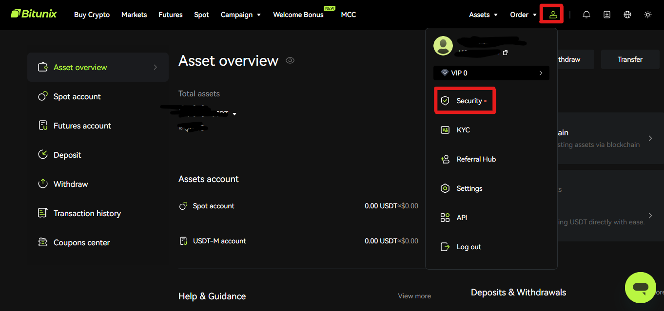 Step 3: Select Security Option