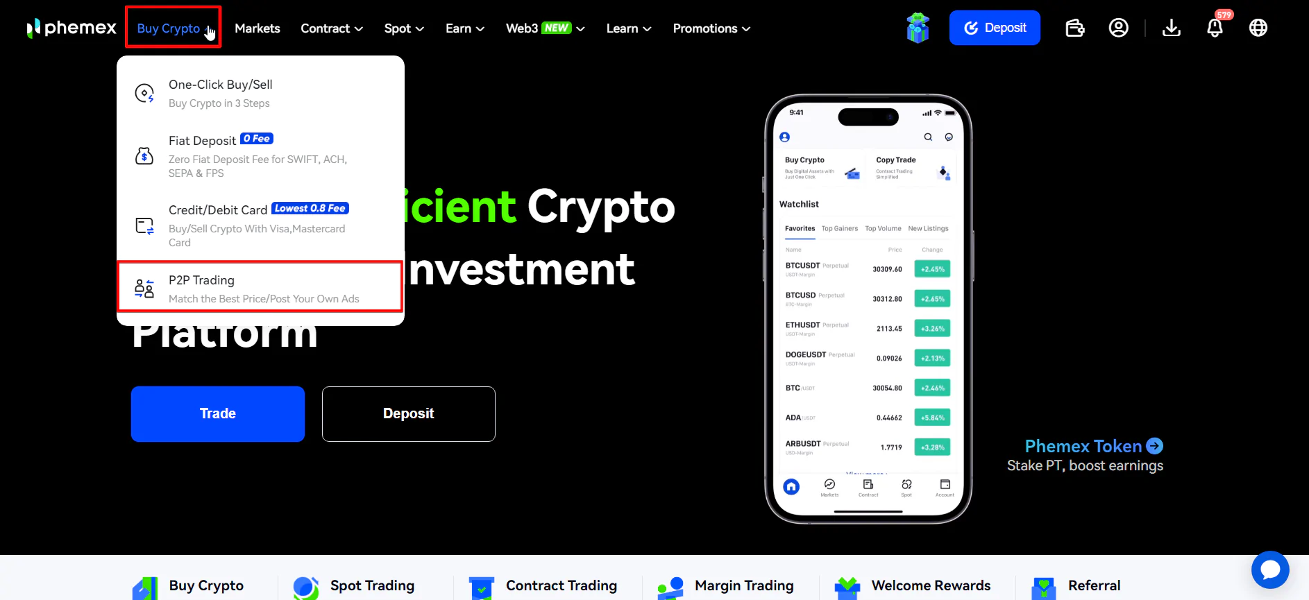 How to Sell Crypto on Phemex Using P2P Trading