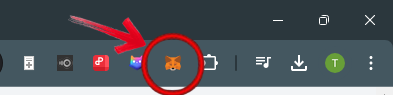 MetaMask pinned to Google Chrome