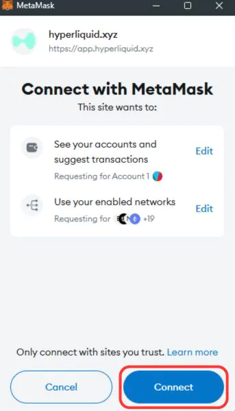 Connect MetaMask to Hyperliquid