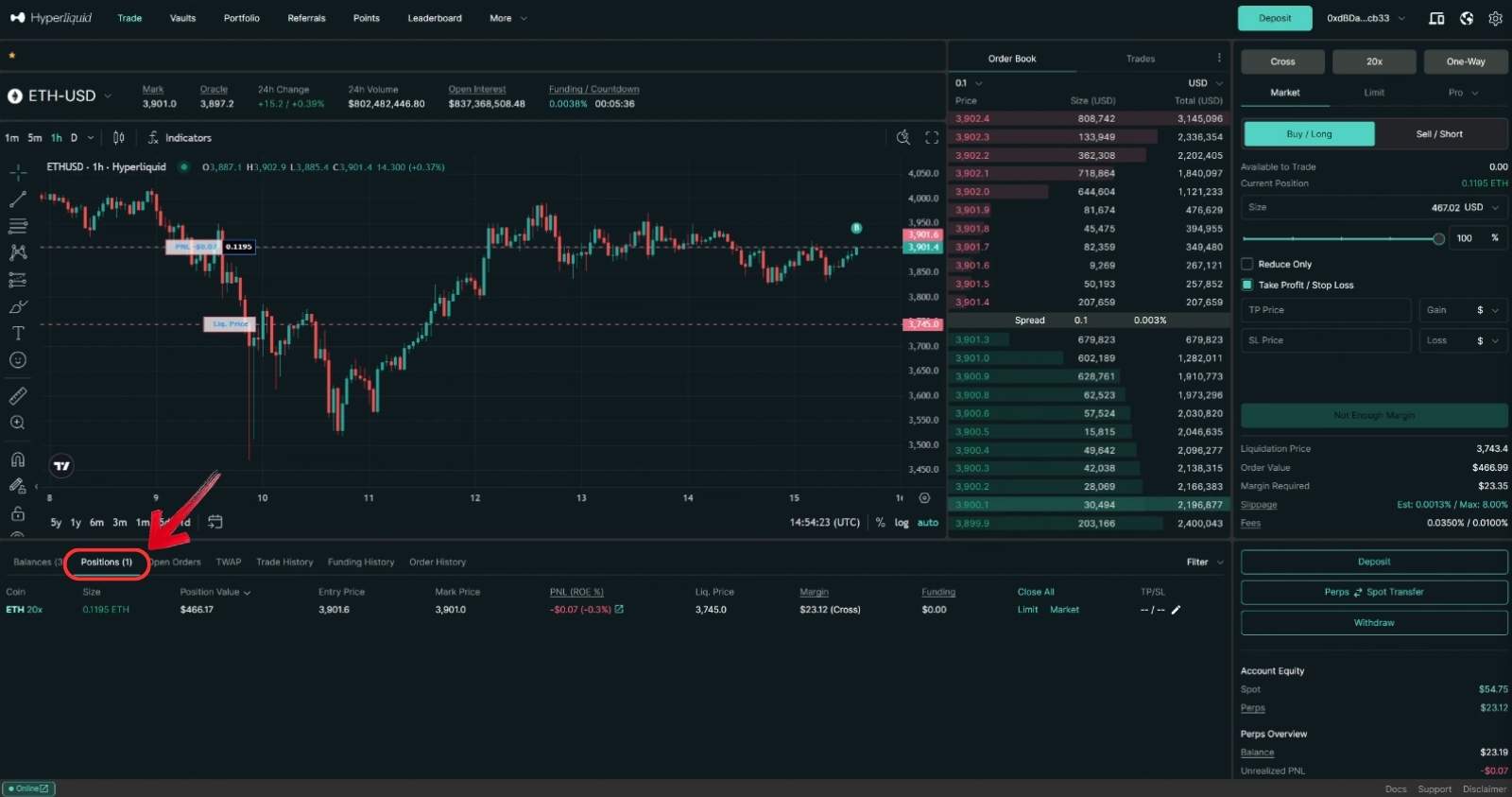 Withdraw funds from Hyperliquid