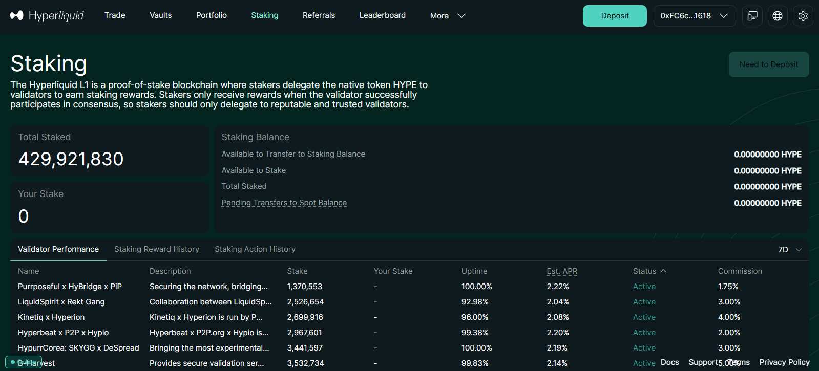Hyperliquid Staking