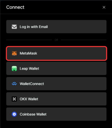 Select MetaMask