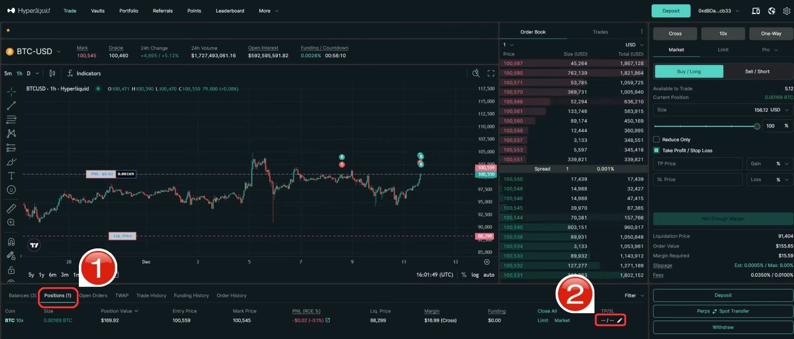 Trading on Hyperliquid